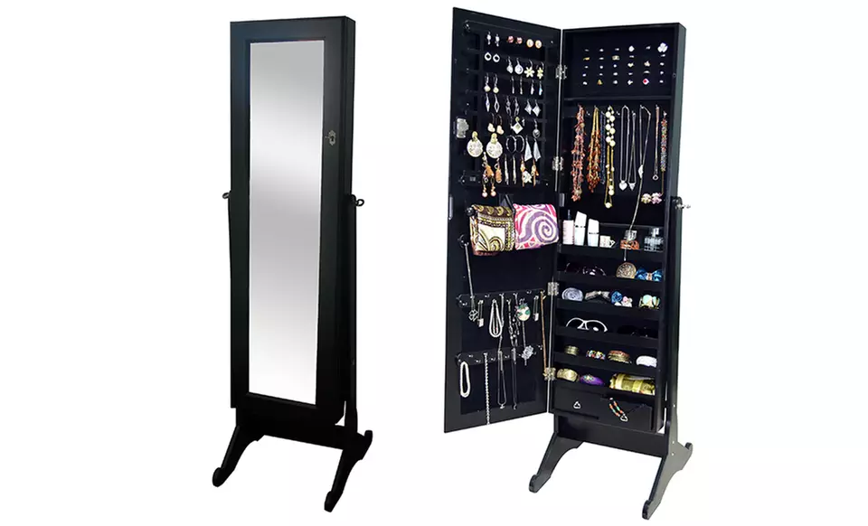 Bella Wooden Dressing Mirror with Jewelry Cabinet - Second Medium
