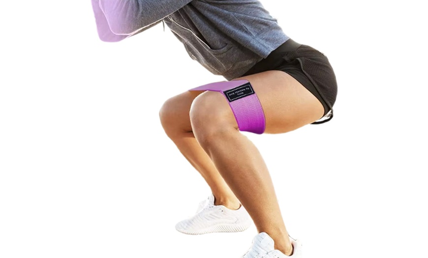 Image 10: 3Pcs Resistance Hip Booty Bands