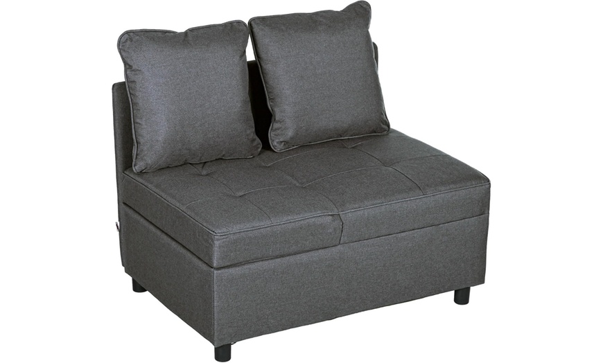 Image 3: HOMCOM 3-In-1 Chair Bed