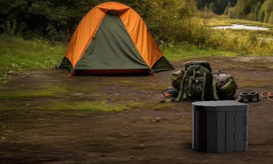 Image 1: Foldable Compact Portable Toilet Potty Loo