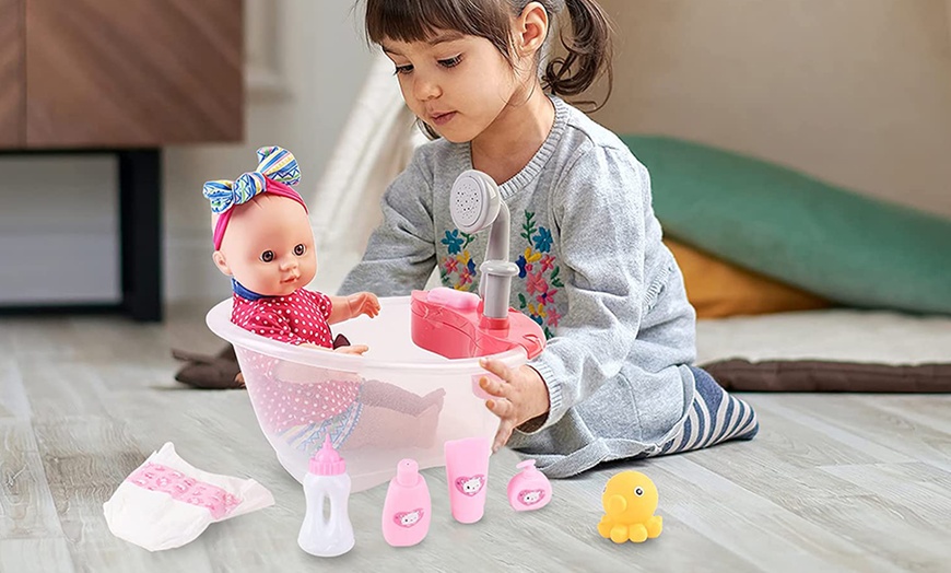 Baby Doll Bath Play Set | Groupon