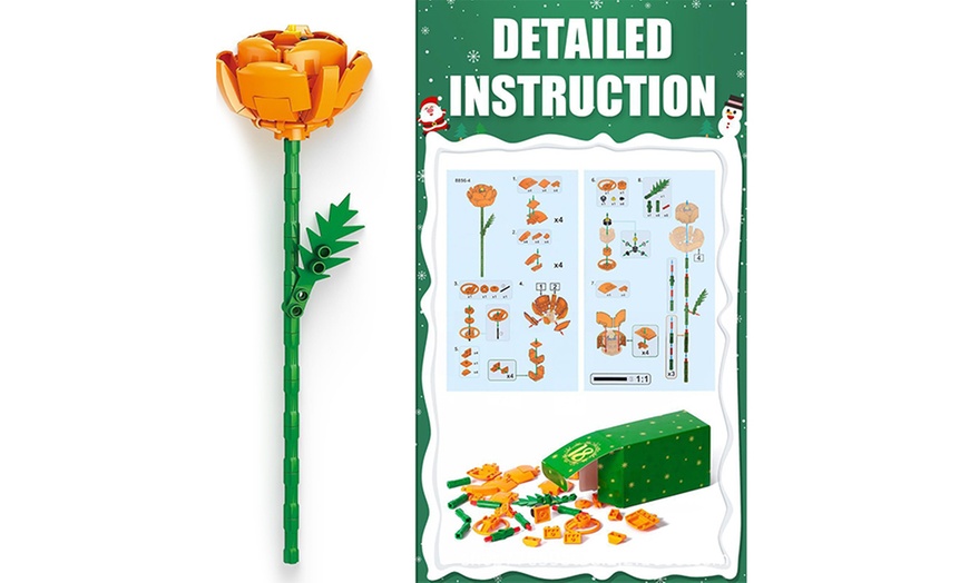 Image 3: 24-Day Lego Inspired Flower Bouquet Advent Calendar