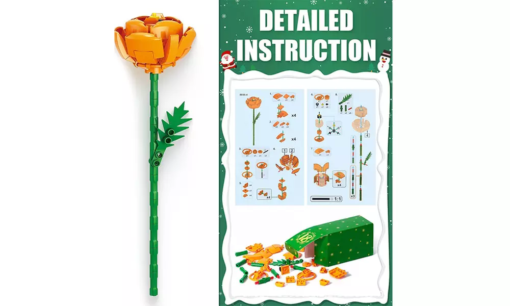 24-Day Lego Inspired Flower Bouquet Advent Calendar