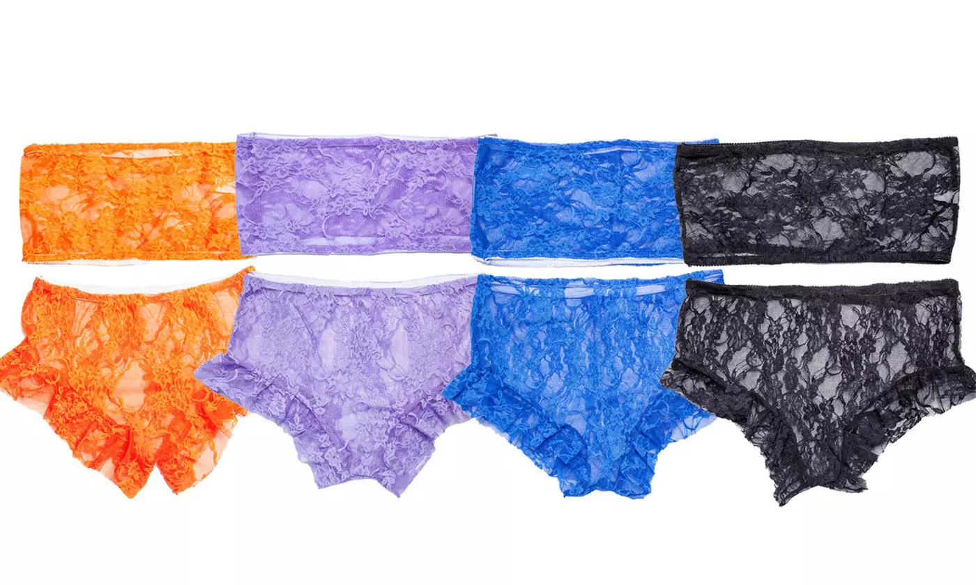 Women Sexy Babydoll Lingerie Lace Pajama Set