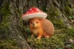 Hedgehog Mushroom Garden Figurines - Set of Three Resin Ornaments - Image 3