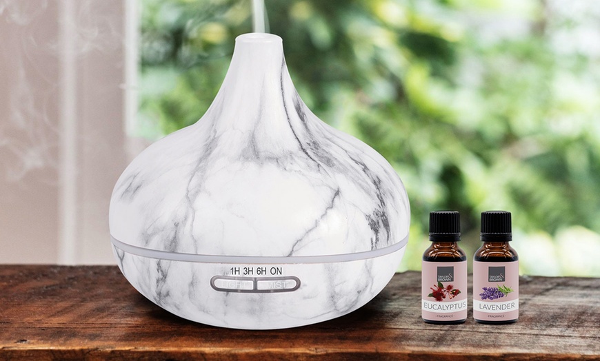 Image 4: Marble-Effect Diffuser with Oils