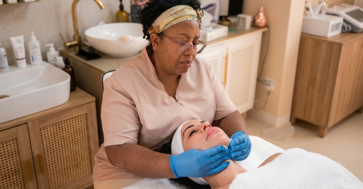 Sesión de higiene facial con peeling y diatermia en Tenerife
