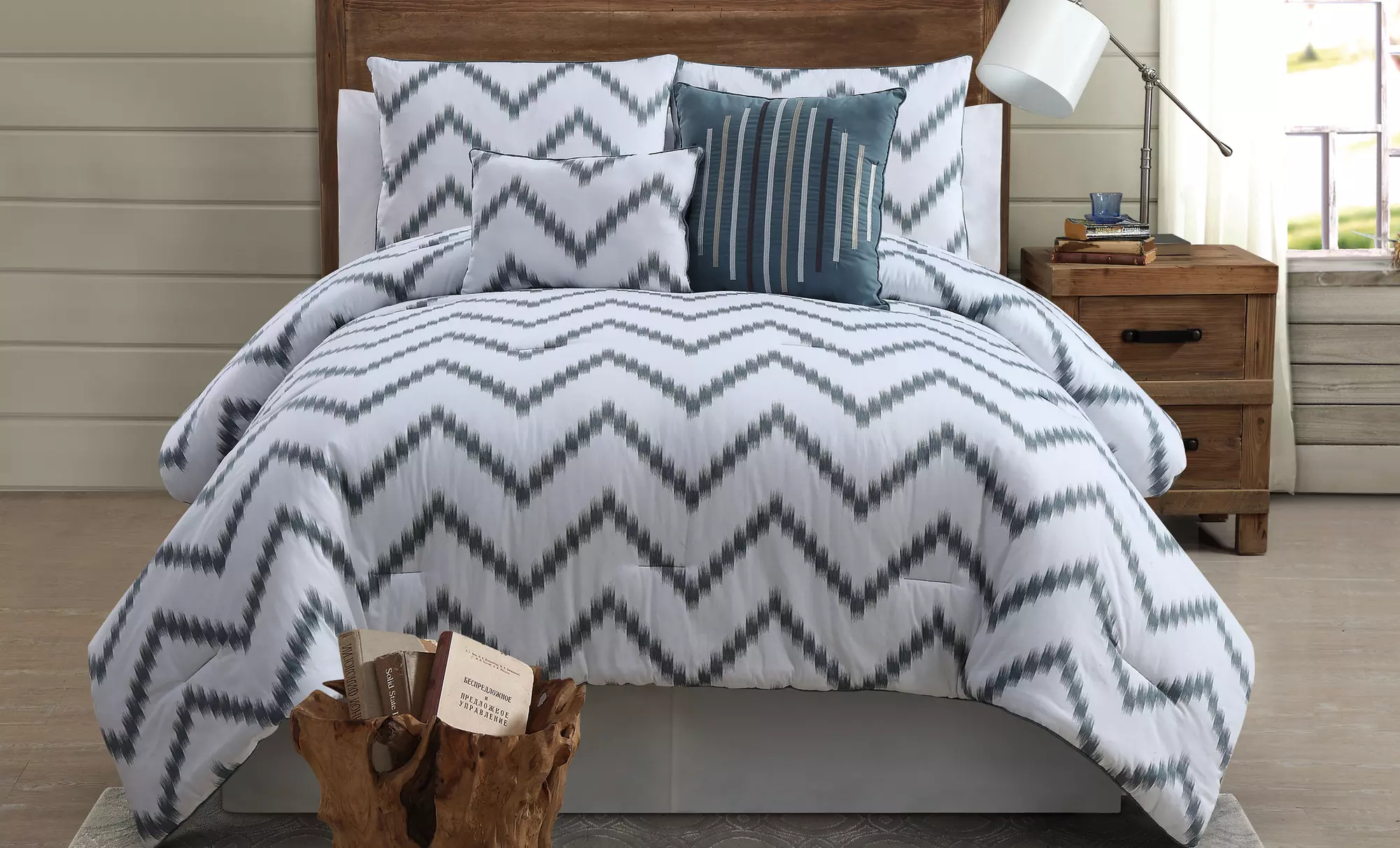 Zigfield 5-Piece Comforter Set. Multiple Colors and Sizes Available from $59.99–$64.99. Free Returns. - Primary Image