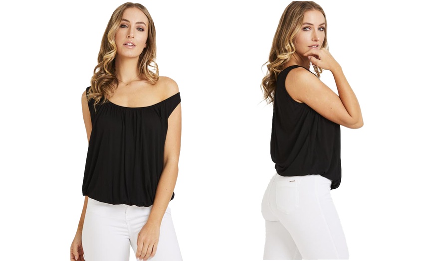 Image 2: Ruched Neck Balloon Vest