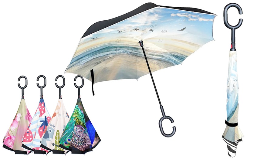 Image 1: Winddichte, anti-druppel paraplu