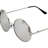 Image 10: Emblem Eyewear - Womens Flower Floral Boho Round Mirror Womens Sunglasses