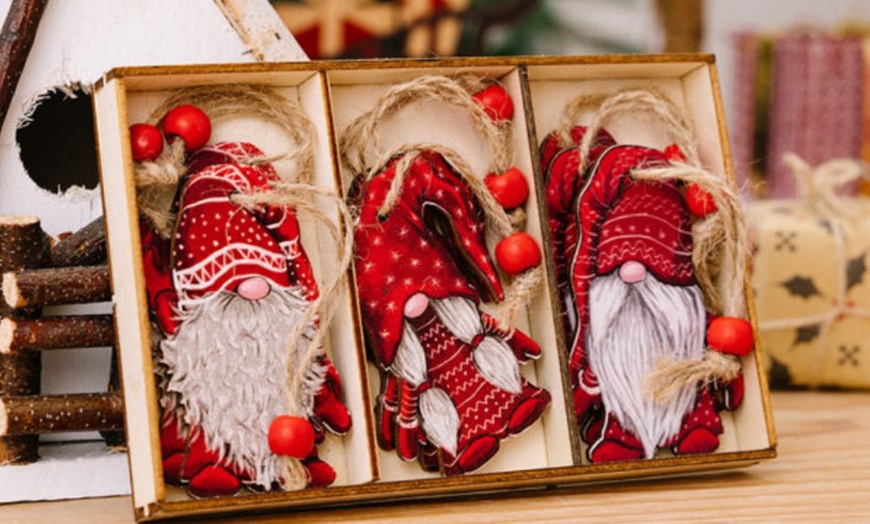 Image 11: Christmas Gift Cute Painted Wooden Ornament