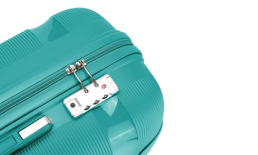 Image 18: KONO 20-inch Colourful PP Hard Shell Suitcase Hand Luggage with Lock