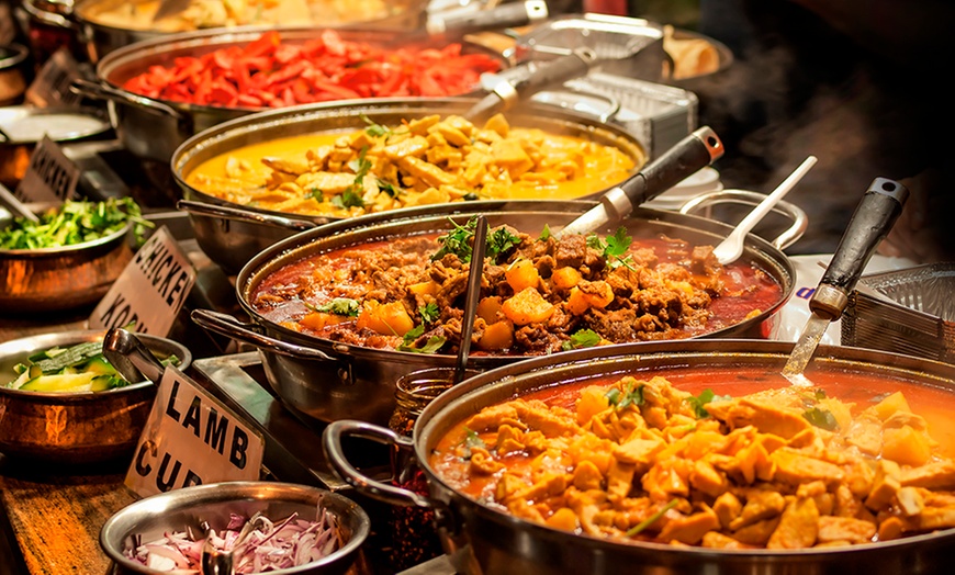 Image 1: Indian Buffet With Wine For Two