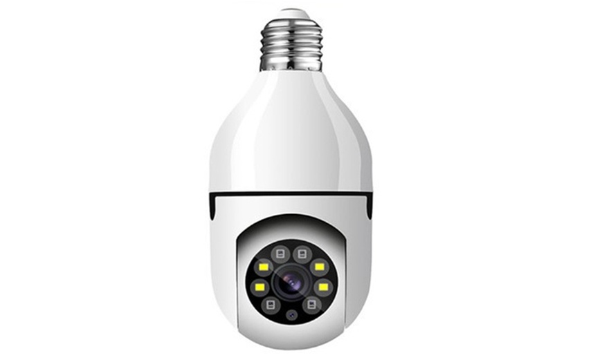 Image 2: Full HD 1080P Wireless Light Bulb Security Camera