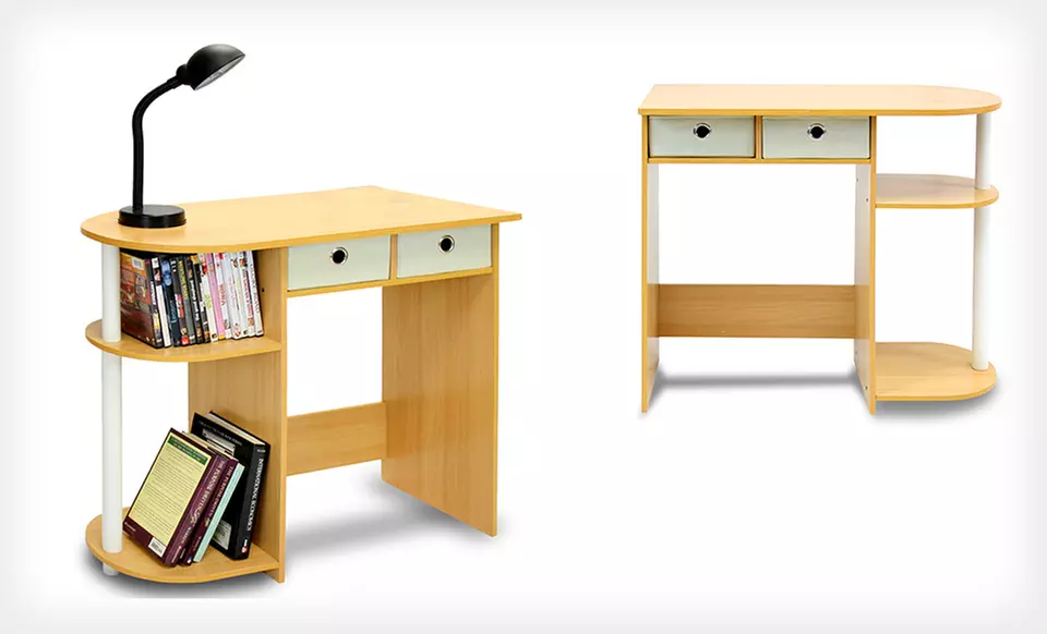 $45 for a Furinno Go Green Home Laptop and Computer Desk with Drawers ($88.99 List Price). Free Shipping and Returns. - Primary Image