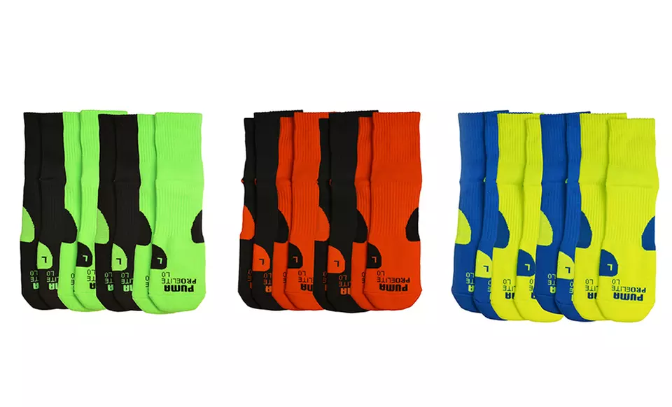 Puma Men's Pro Elite Lo Full Terry Quarter Crew Socks (4-Pack) - Primary Image