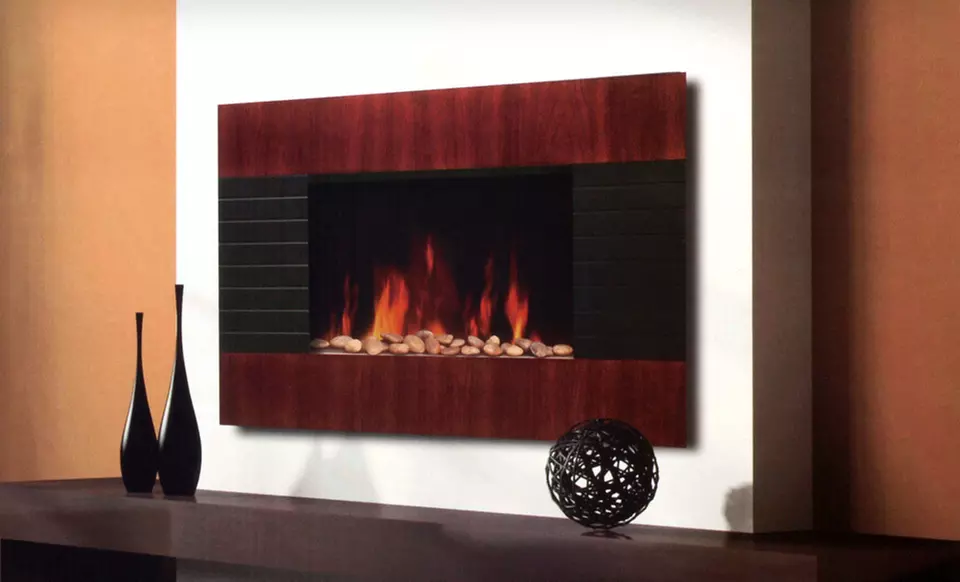 $159 for a Warm House Mahogany Trim Electric Fireplace ($459.99 List Price). Free Shipping and Free Returns. - Second Medium