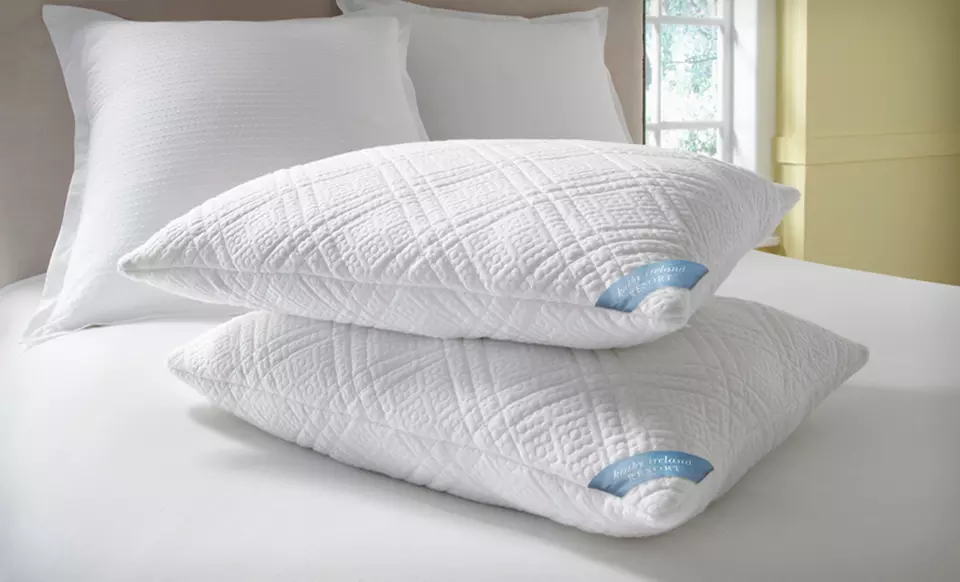 kathy ireland RESORT 2-Pack of Jumbo or King Quilted Memory-Foam Pillows (Up to 65% Off). Free Shipping. - Primary Image