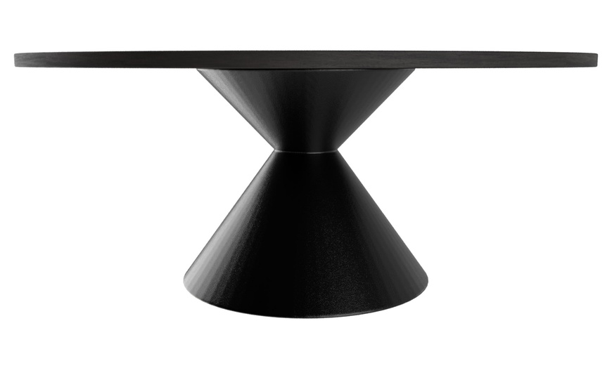 Image 4: Tavolo rotondo con base a doppio cono