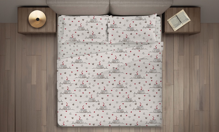 Image 2: Completo lenzuola in cotone 100% Made in Italy