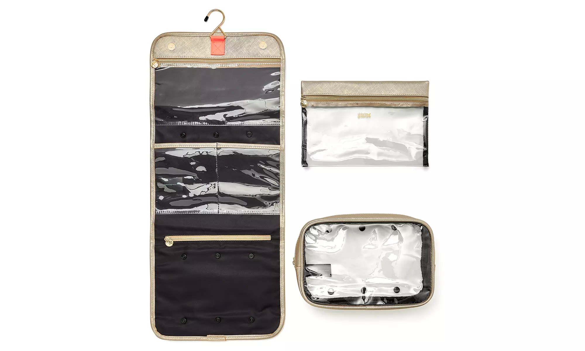 Victoria Green Hanging Wash Bag Travel Organisers