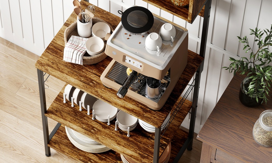 Image 3: HomCom Kitchen Shelving Units - Organised Storage with Style