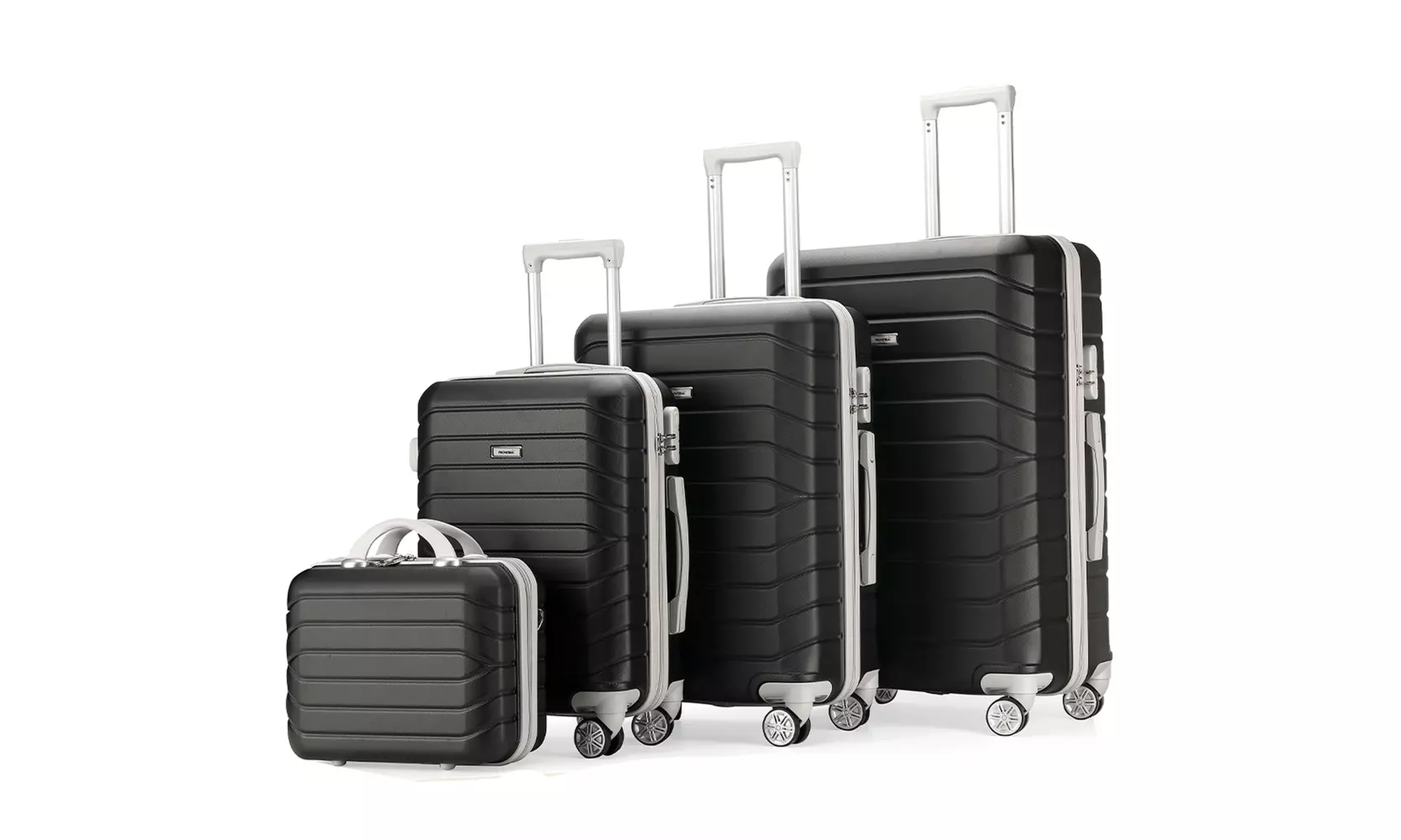 Set 4 valigie rigide con beauty case Bakaji