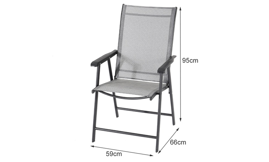 Image 19: Tempered Glass Table with Two Chairs