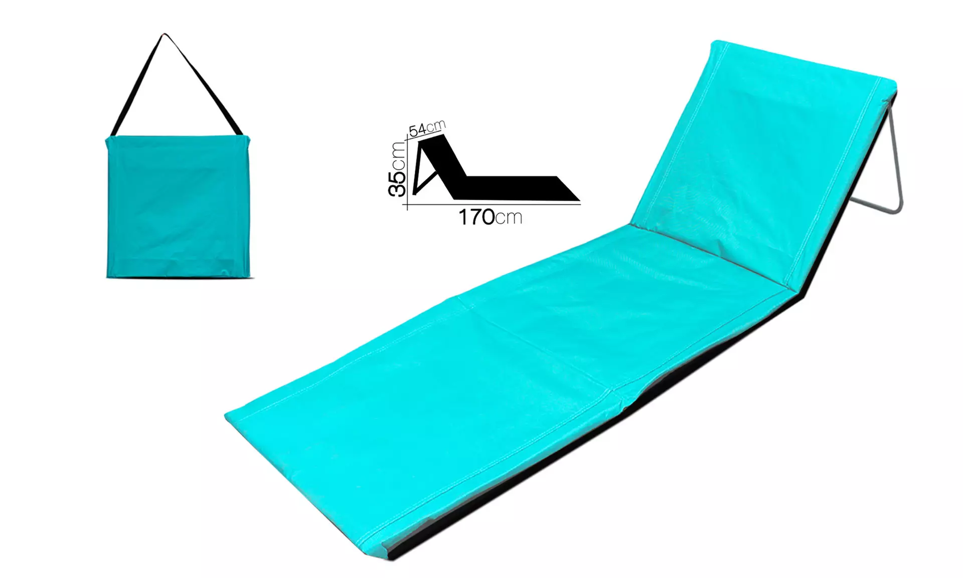 Outdoor-Faltmatratze mit verstellbarer Rückenlehne