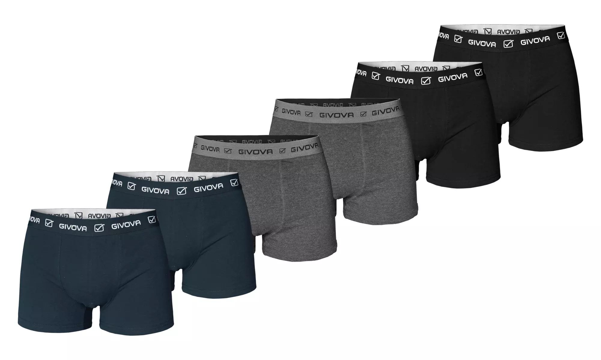 6 paia di slip o boxer Givova da uomo
