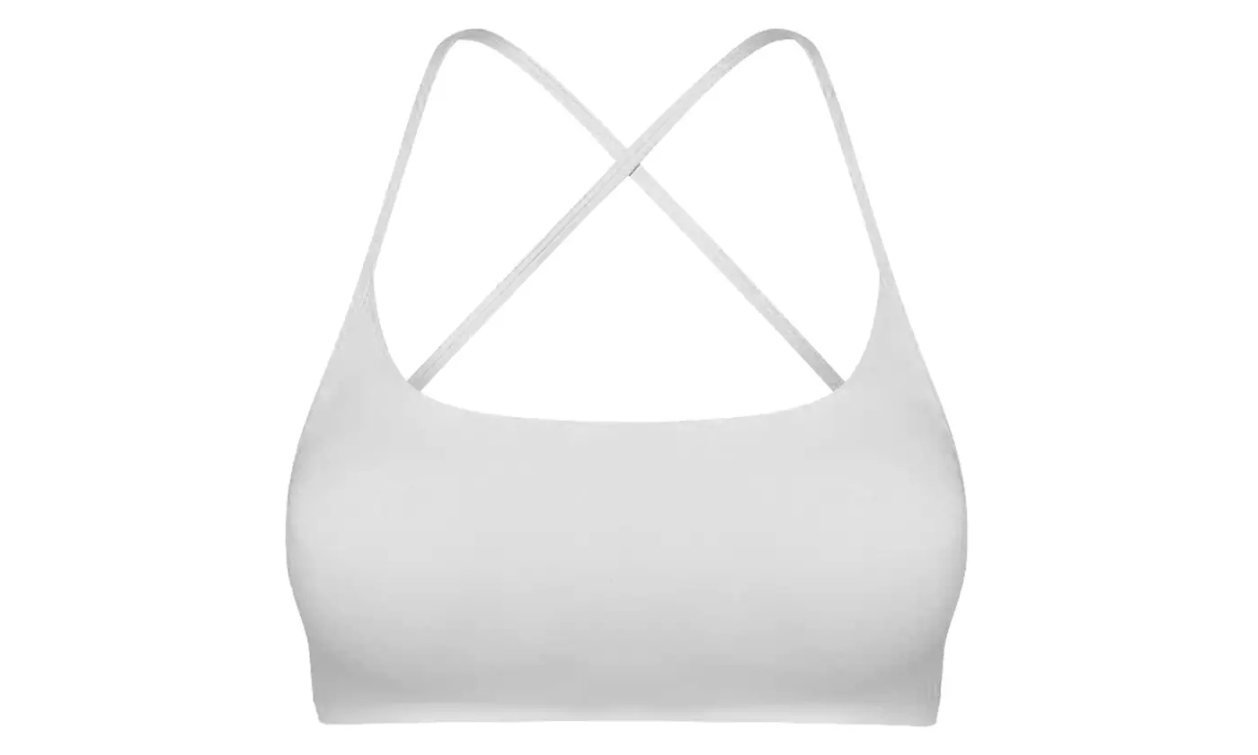 N'POLAR Women's Cross Back Sports Bra Padded Strappy Light Support Workout Bra