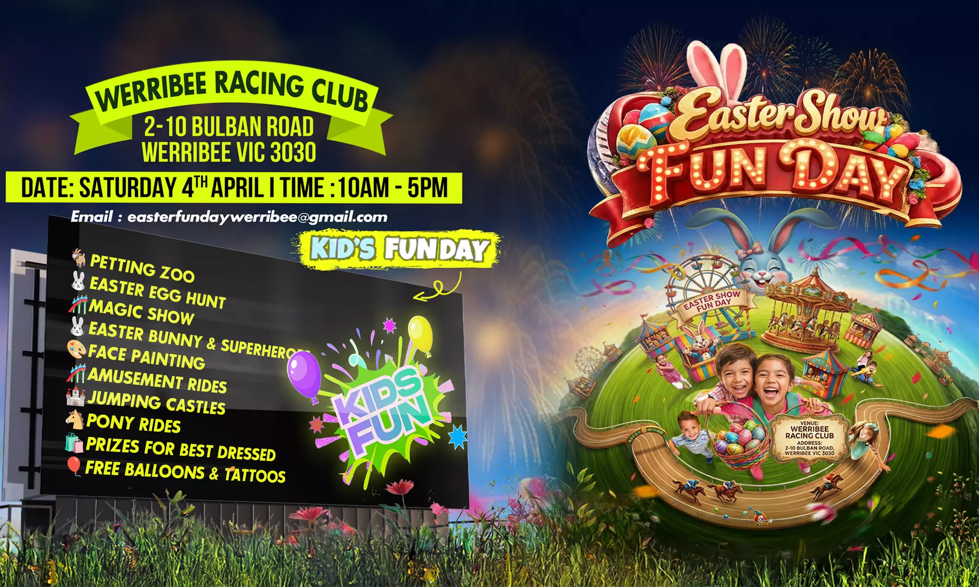 Werribee Easter Carnival on April 4, 2026: Kids Entry, General Admission Ticket or Family Ticket (Up to 50% Off) - Primary Image
