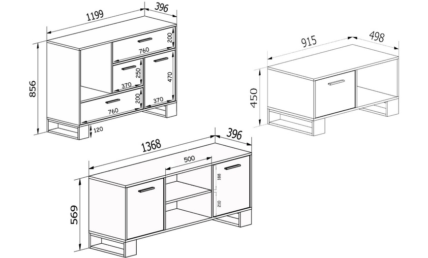 Image 29: 'Loft' set meubels of meubel apart naar keuze