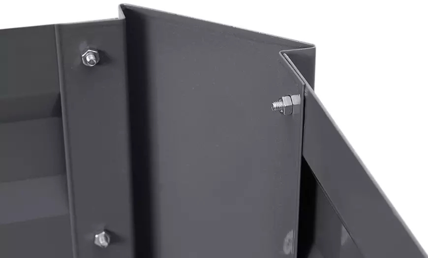 Image 6: Grey Metal Open-Bottom Raised Garden Bed in Two Sizes