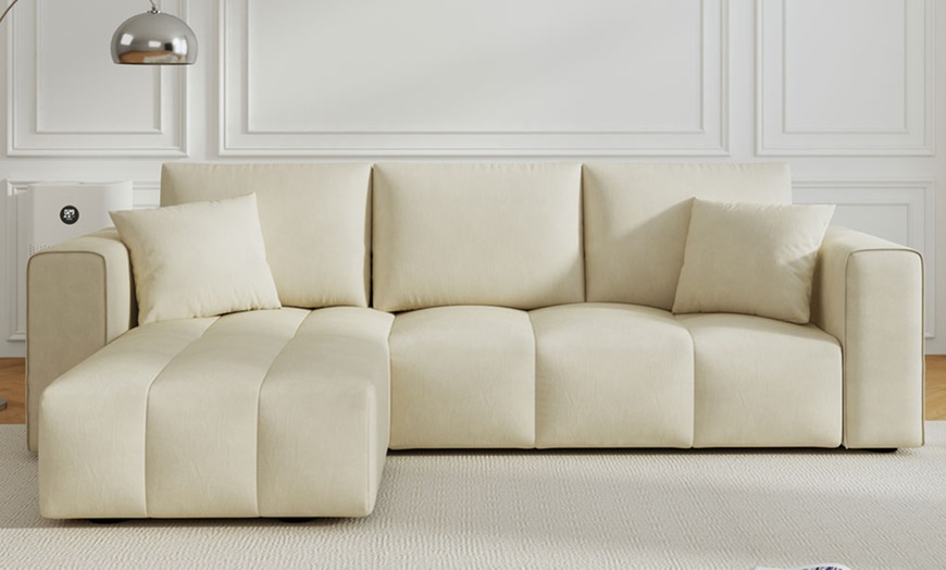 Image 4: Canapé d'angle convertible 4 places avec coffre, Worthing, Kocoon