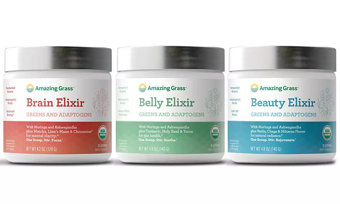Amazing Grass Greens and Adaptogens Organic Powder for Belly, Beauty, or Brain - Primary Image