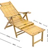 Image 6: Bamboo Foldable Adjustable Recliner Chair