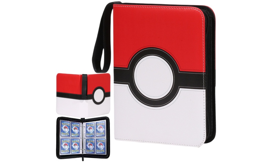 Image 1: Pokemon-Inspired PU Zipper Card Album Collection Book