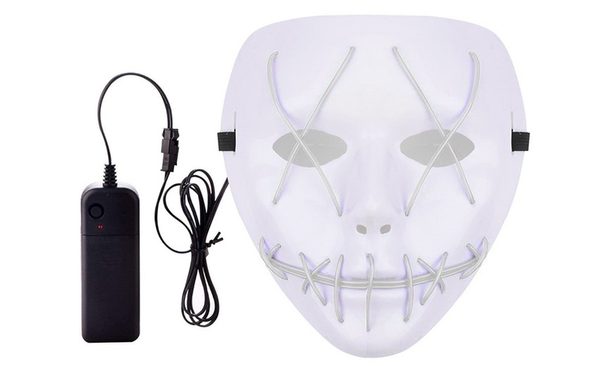 Image 20: Halloween LED Purge Mask Light Up Funny Masks