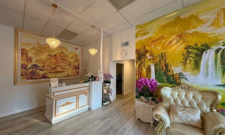 60-Minute Deep Tissue Massage + Hot Stones + Premium Oil - Leading Massage