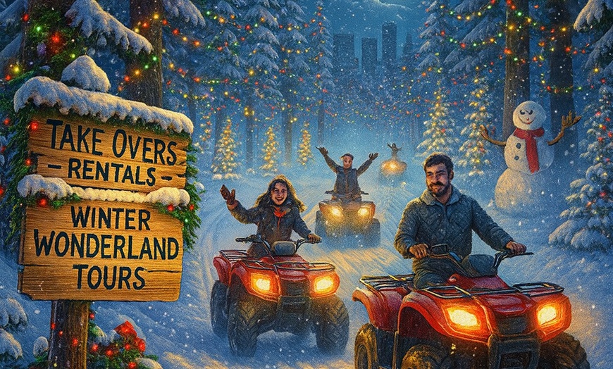 Image 1: Holiday Lights ATV “Winter Wonderland” Tour 90-Minute Night Adventure!