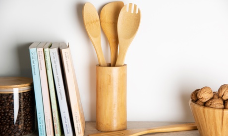 Set di utensili da cucina Excelsa in bambù con contenitore