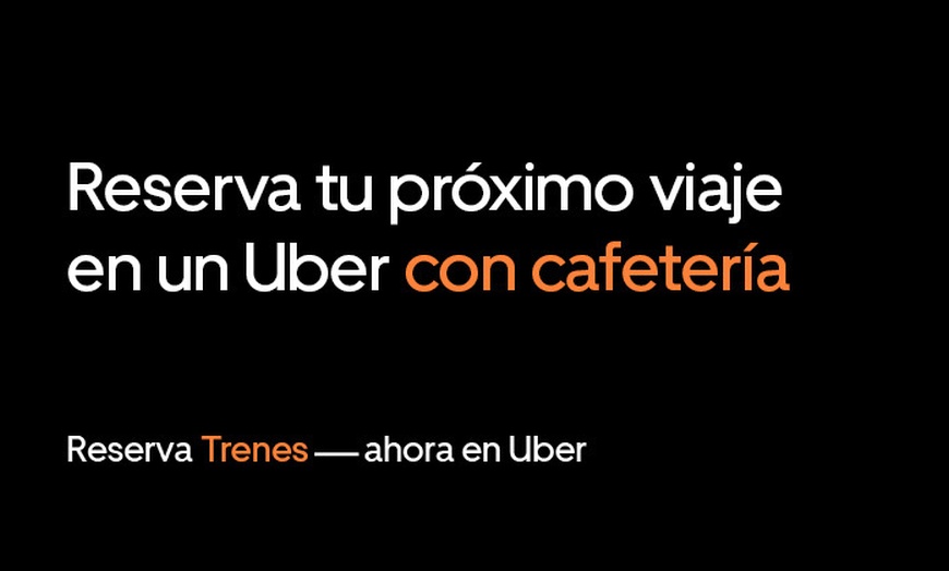 Image 2: Descuento de 8 € para la compra de tu próximo billete de tren en Uber