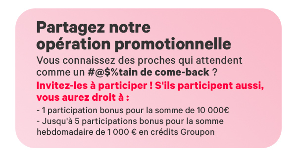 Merci de participer à notre concours ! On dirait que vous êtes vraiment prêt...