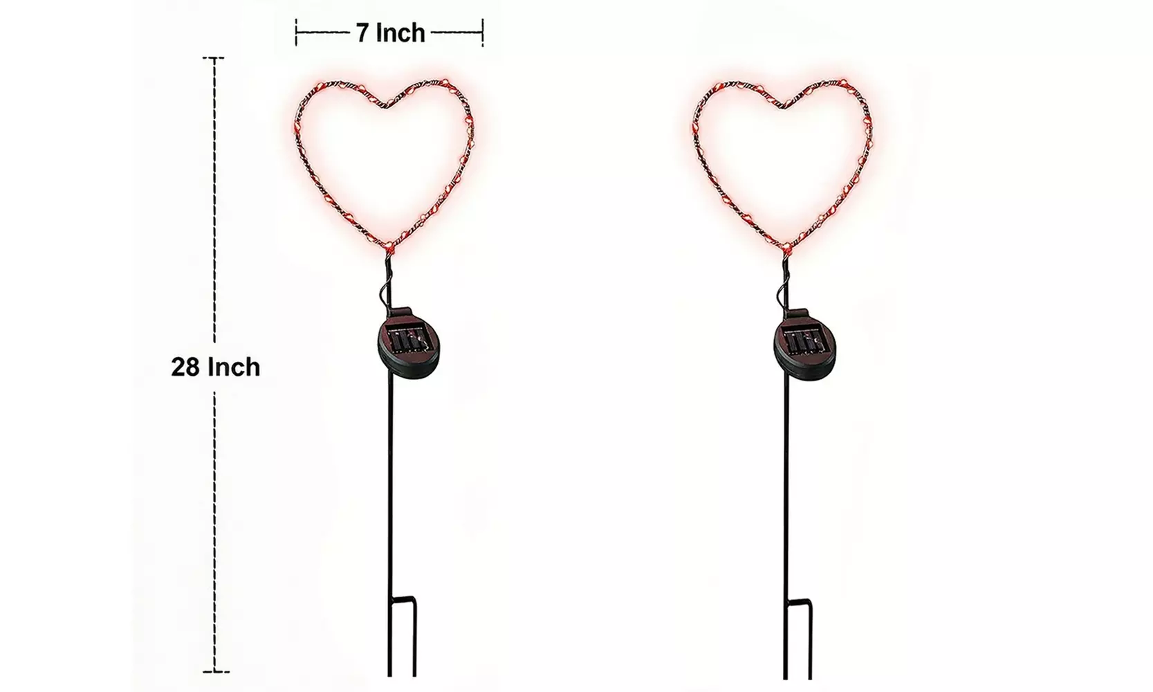 Outdoor Solar Powered LED Decorative Garden Stake Light (Set of 2) - 5 Options