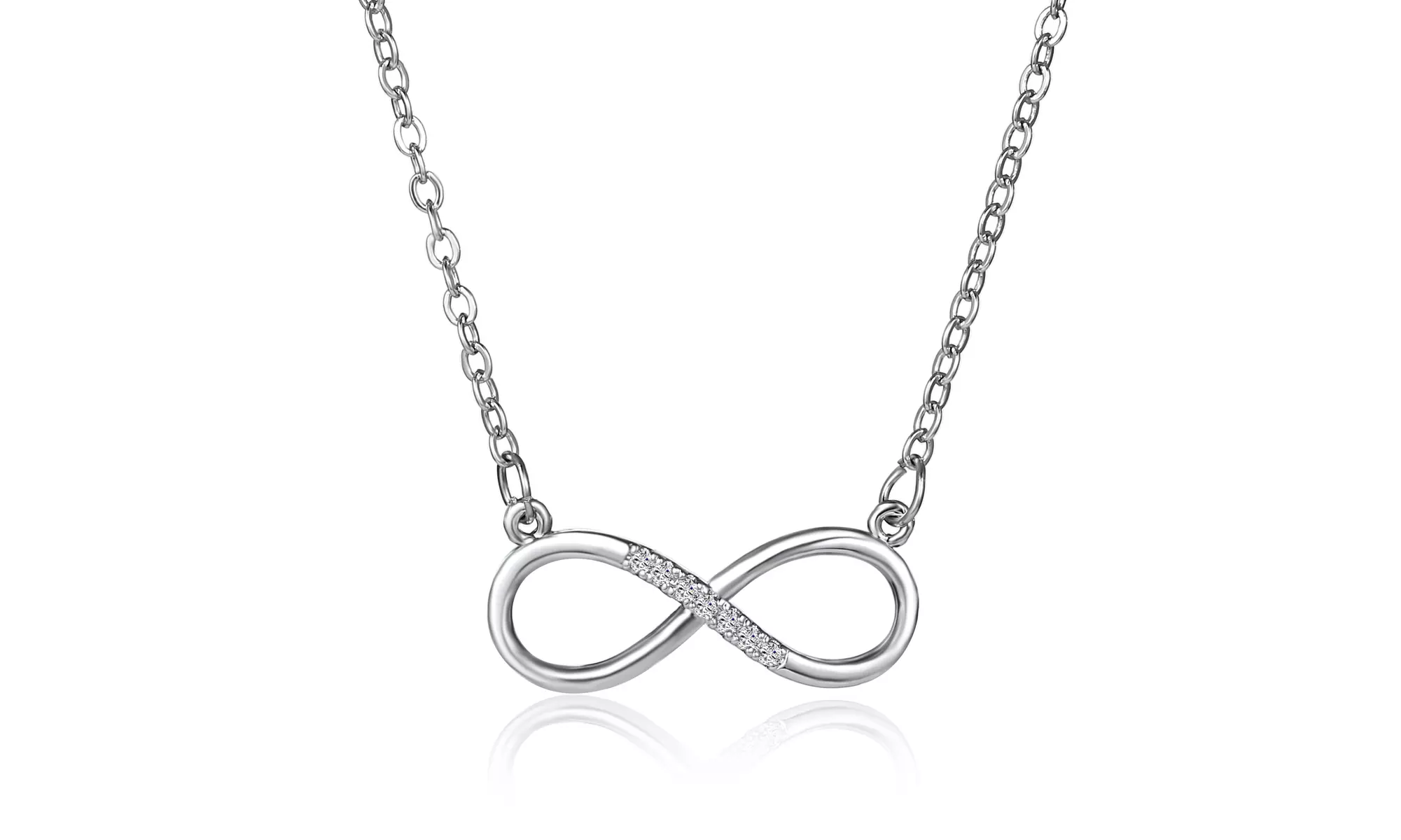 Infinity Pendant with Swarovski Elements Crystals - Primary Image
