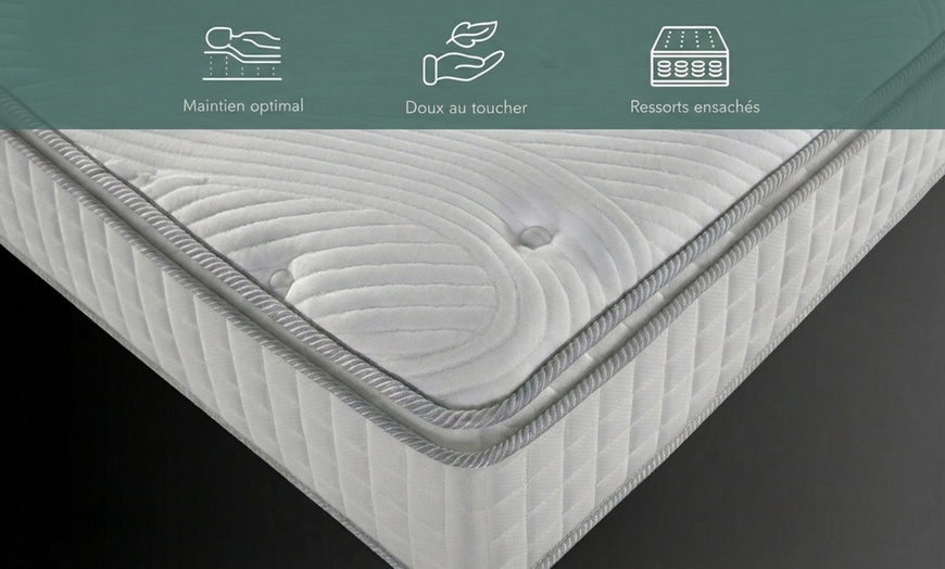 Image 5: Matelas Perle : mémoire de forme, ressorts ensachés et latex, Sampur 
