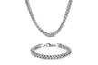 Men's Stainless Steel Franco Chain Necklace and Bracelet Set 2 Piece - Second Medium