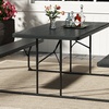 Image 4: Foldable Black Picnic Table and Bench Set